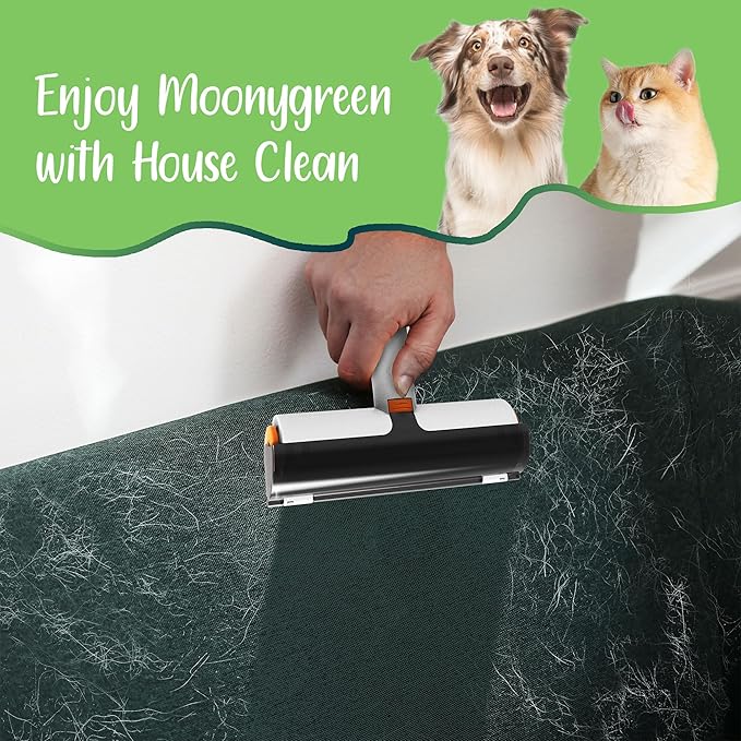 Pet Hair Remover with Fur Trapping Compartment – Reusable Lint Roller for Cat & Dog Hair on Furniture, Couch, Clothes, Bedding, and Car – Portable, Multi-Surface Fur Removal Tool