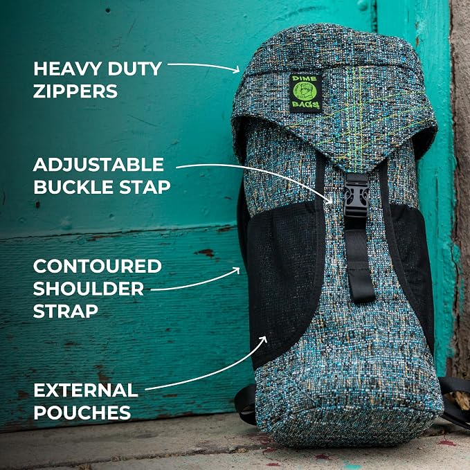 DIME BAGS Padded Tube Case for Glass & Gear Protection, Storage Bag for Fragile Items, Adjustable Shoulder Straps for Travel