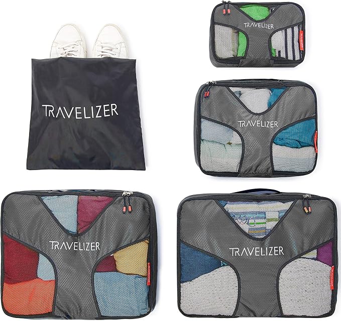Travel Packing Cubes 5 pcs Luggage Organizer Set for Bag & Suitcase