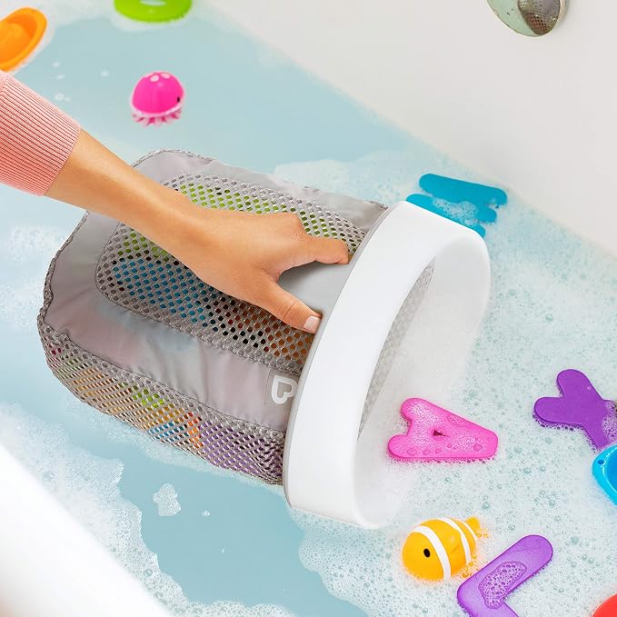 Munchkin Super Scoop Hanging Bath Toy Organizer, Grey