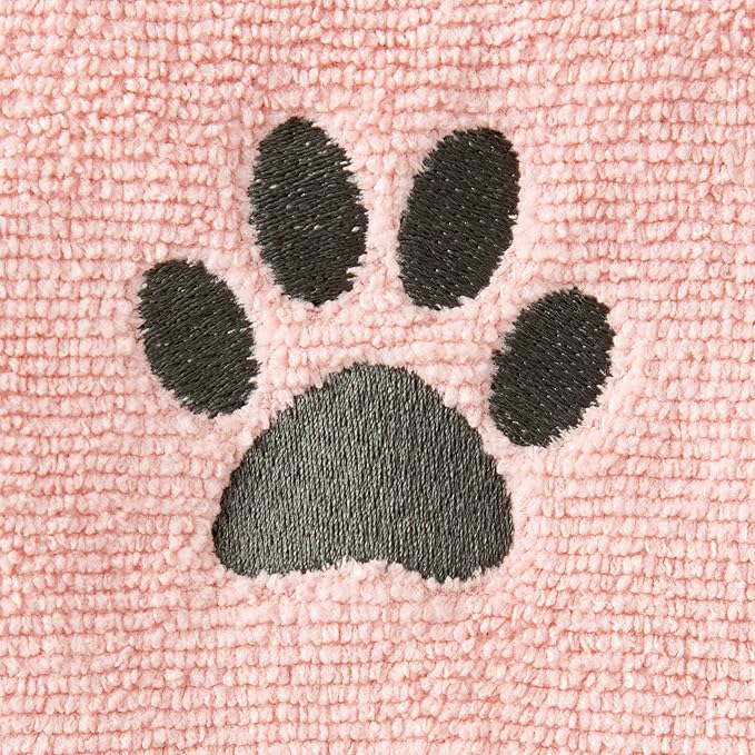 Ritz Premium Embroidered Microfiber Pet Towel (3-Pack), 18" x 28", Highly Absorbent, Fast-Drying, Long-Lasting, Super Soft 80% Polyester and 20% Polyamide Pet Cloth, Blush Pink