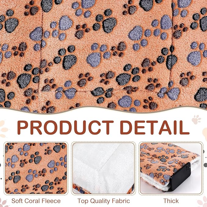 4 Pack Soft Pet Bed Mat Small Dog Crate Fleece | Tuanse Soft Pet Beds Mat Small Dog Crate Fleece,30 X 22 Inches,Vivid Color