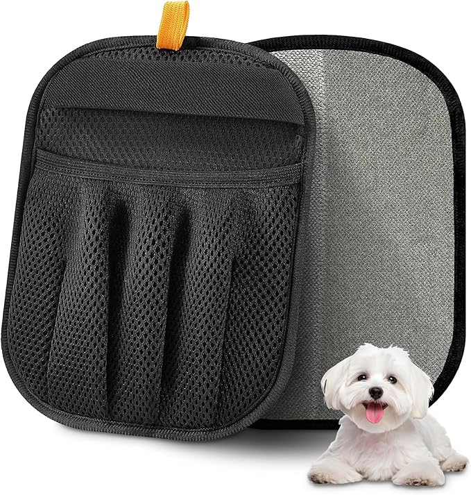 Pet Hair Remover Glove for Dogs & Cats, Reusable Electrostatic Pet Hair Glove for Couch, Carpet, Sofa, Car Seat, Bedding and Clothing, Strong Static Fur Pickup Multi Surface Lint and Fur Cleaning Tool