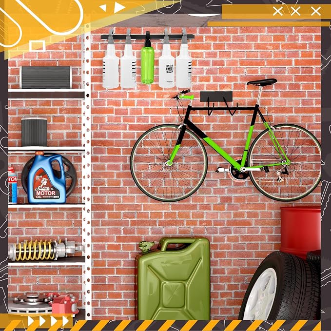 2 Pcs Spray Bottle Holder Wall Mounted Universal Trigger | Spray Bottle Storage Rack, Hardware Hanger Organizer, Holds up to 12 Sprayers (16 Oz), Mobile Garage Home Organizer