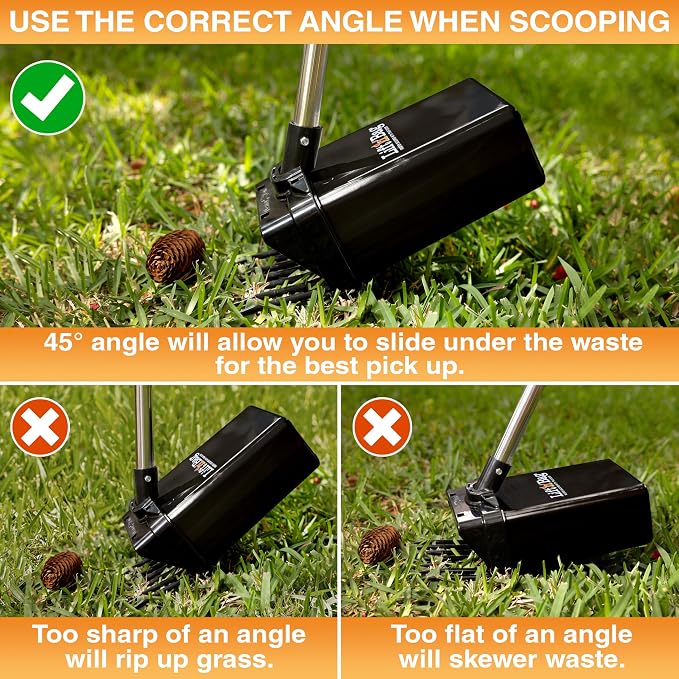Neater Pet Brands Lift N’ Bag 2.0 Dog Pooper Scooper with Bag Attachment & 22" Pole for Small to Large Dogs, New & Improved Design, 15 Refill Bags, Heavy Duty Dog Poop Scooper for Yard, One-Hand Use