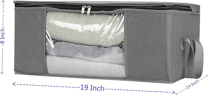 Storage Clothes Bins Closet Bags: Containers Organizer Bag Boxes Clothing Bin Box Container Organization for Organizing Blanket Cloth Pillow Sheet Sweater and Storage Totes Organizers With Lids