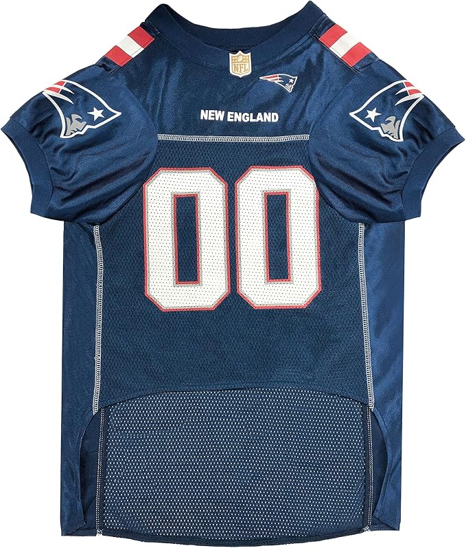 Pets First NFL New England Patriots Dog Jersey, Size XX-Large, Football Shirt Costume for Pet, Dog Sports T-Shirt, NFL Team Clothing for Cats, Licensed Pet Apparel Available in 7 Sizes and 32 Teams