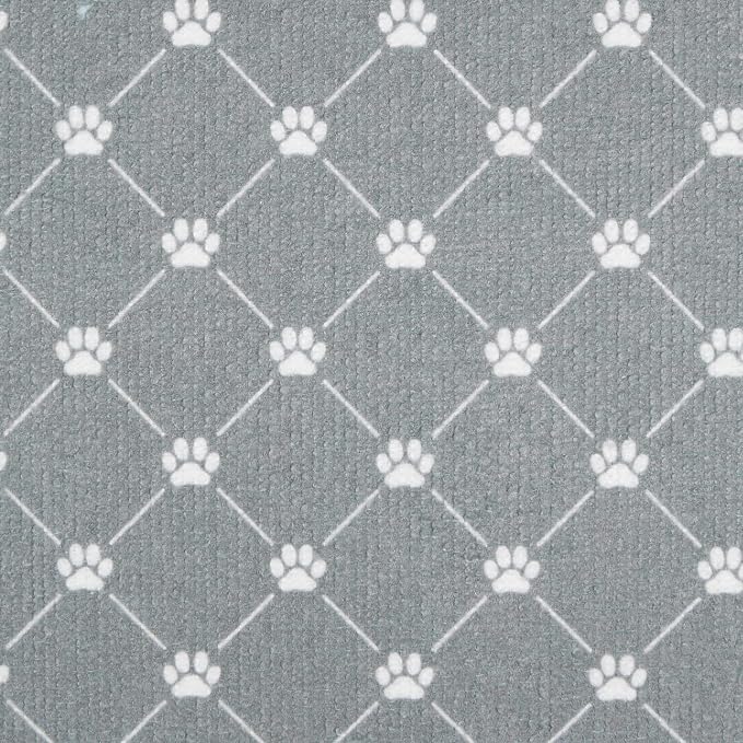 Bone Dry Machine Washable, Ultra Absorbent Pet Mat, 10x18, Gray Trellis Print