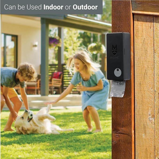 SVD.PET Dog Poop Bag Dispenser, Wall Mount Pet Waste Bag Dispenser Station | Weatherproof Outdoor or Indoor Bag Holder, Easy to Refill Magnetic Cover (Black, Dispenser only)