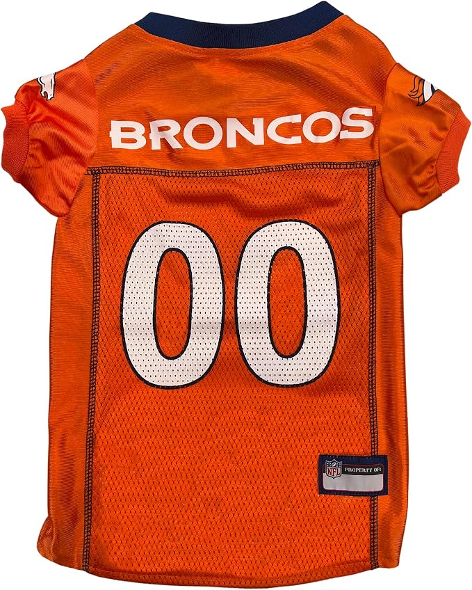Pets First NFL Denver Broncos Dog Jersey, Size Medium, Football Shirt Costume for Pet, Dog Sports T-Shirt, NFL Team Clothing for Cats, Licensed Pet Apparel Available in 7 Sizes and 32 Teams