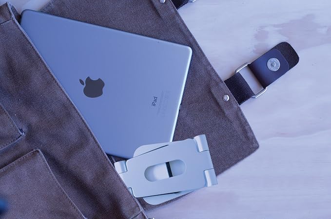 Desire2 Cell Phone Stand Adjustable for Desk, Dual Rotation Compatible with iPhone 13 12 11 Pro XS Max XR X 8 7 6 6s Plus SE SE2 5 5s - Silver | Reflective Waterproof Dog Cover with Harness Hole - Size L