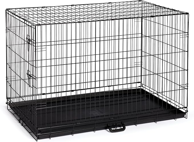 Prevue Pet Products Home On-The-Go Single Door Dog Crate - Extra Large Collapsible Dog Cage for Travel, Indoor, and Outdoor Use, Foldable Kennel Design, Deep Plastic Pan - XL, Black | Extra Large Collapsible Dog Cage for Travel, and Outdoor Use, Foldab...