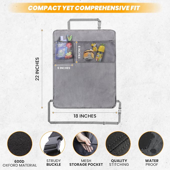 EcoNour Car Kick Mats Back Seat Protector