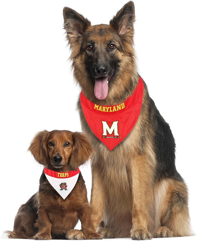Pets First Collegiate Pet Accessories, Reversible Bandana, Maryland Terrapins Size Small/Medium