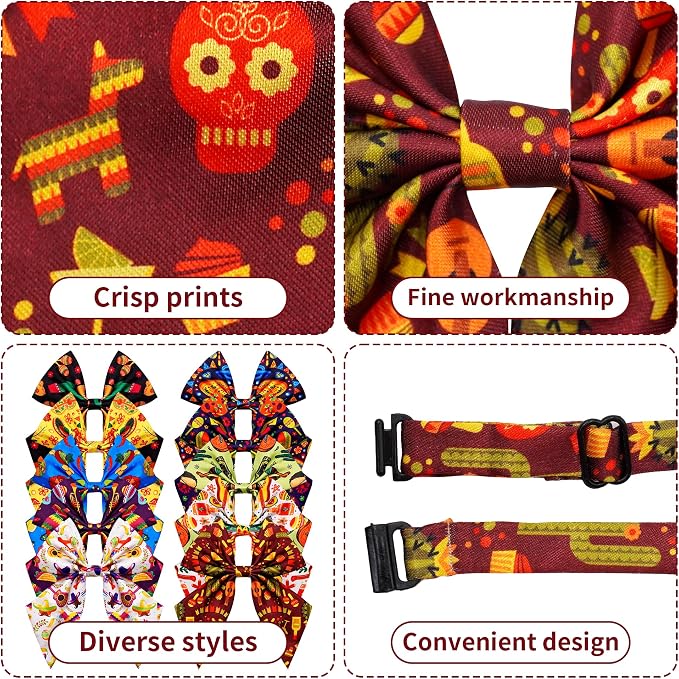 PET SHOW 10 Pack Mexican Sailor Dog Bowties for Small Dogs