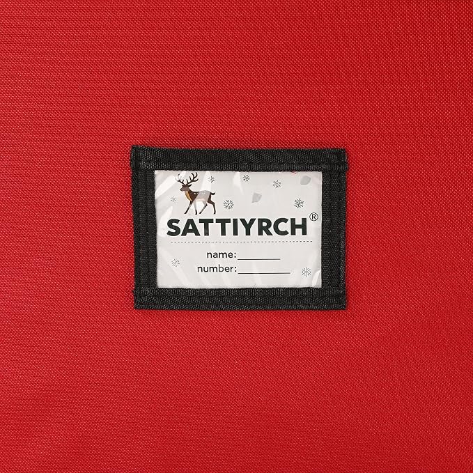 Sattiyrch Christmas Ornament Storage Box,4 Trays with Customizable Dividers,Canvas,Dust-Proof, Holds Up to 64 x 2.36 Ornaments, for Garage/Attic/Basement Storage