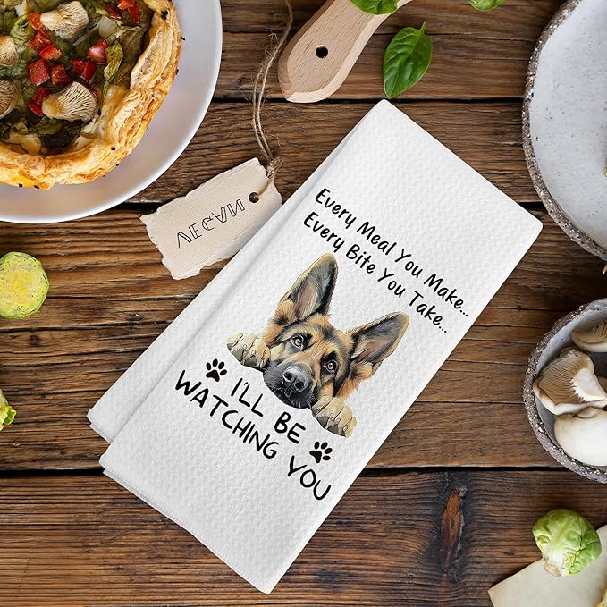 Funny German Shepherd Every Meal You Make Every Bite You Take Decor Kitchen Dish Hand Tea Towels for Bathroom, German Shepherd Mom Gifts Gift for German Shepherd Owners Women Men, 16x24 Inch