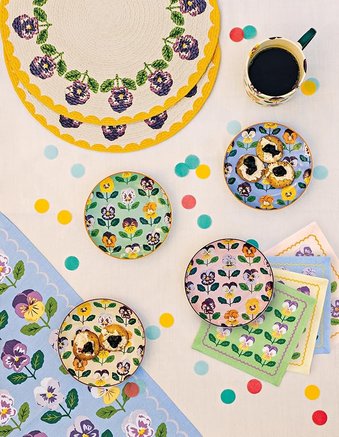 Danica Jubilee Pansy Cotton Dishtowel