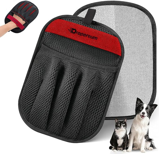 Pet Hair Removal Glove – Reusable Electrostatic Pet Hair Removal Mitt for Couch, Carpet, Car Seat & Laundry – Cat & Dog Fur Cleaning Tool for Furniture (Pack of 1)