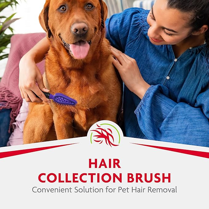 FURminator Hair Collection Rubber Brush For Cats Removes Loose Hair On Pets, Upholstery, Clothing, Carpets And Rugs For Easy Cleanup, 1 Count