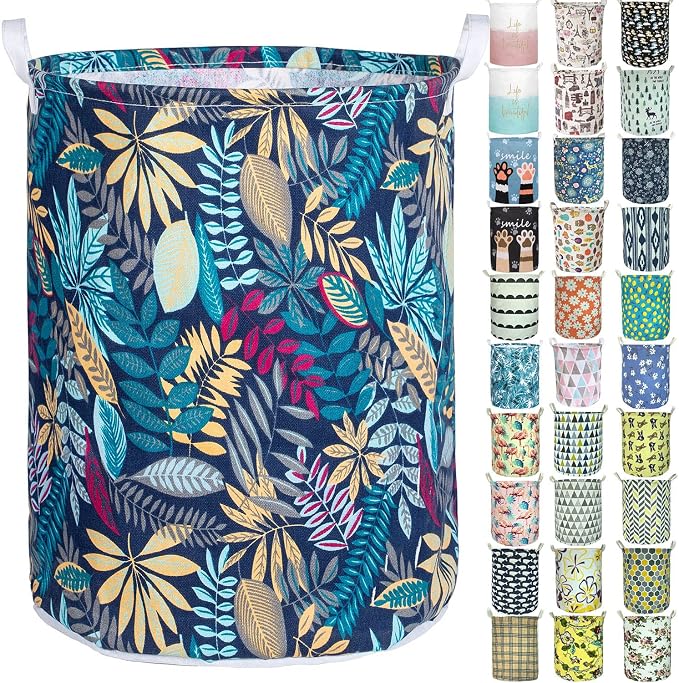Merdes 19.7’’ Waterproof Foldable Laundry Hamper, Dirty Clothes Laundry Basket, Linen Bin Storage Organizer for Toy Collection (Jungle)