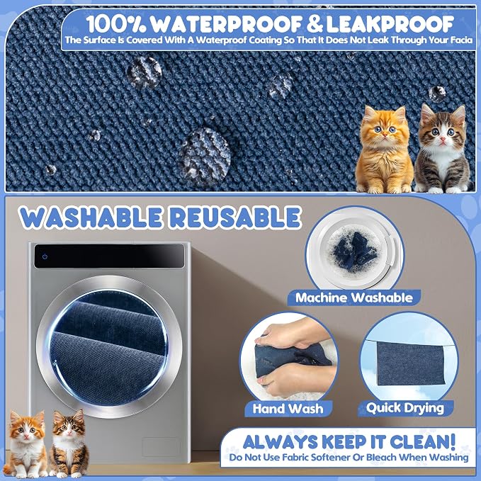 Loiion Cat Scratch Proof Furniture Protector Waterproof Sofa Cover 118"x71" | Pet-Friendly Couch Protector, Anti-Scratch & Anti-Slip Sofa Cover For Cats Dogs Kids, Machine Washable