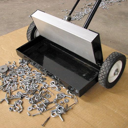 Master Magnetics Magnetic Floor Sweeper with Release - Heavy Duty Push-Type, 14" Sweeping Width, 1 Each, MFSM14RX