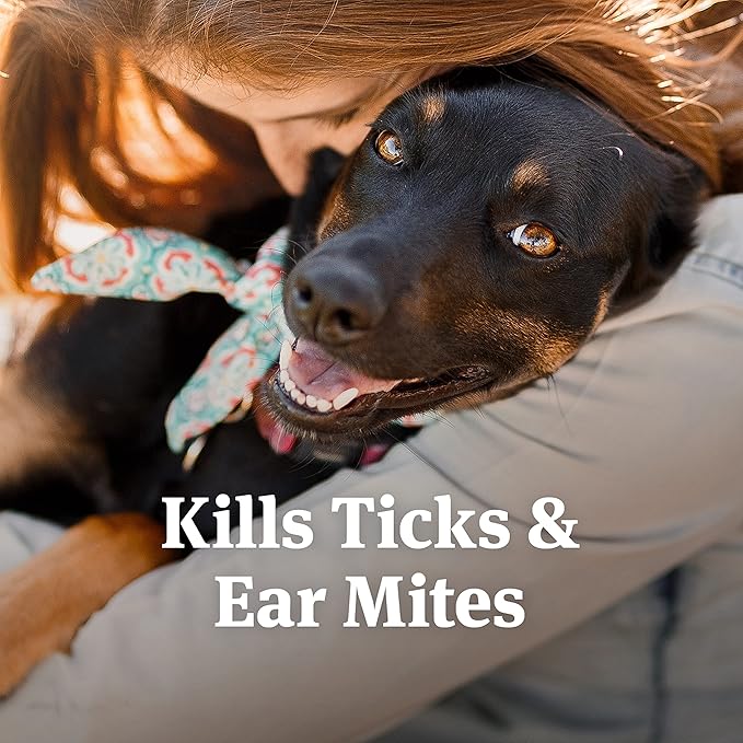 PetArmor Ear Mite Treatment for Dogs, Ear Mite Medicine Kills Ticks and Ear Mites to Relieve Itchiness, Sooths Ears with Aloe, 3oz