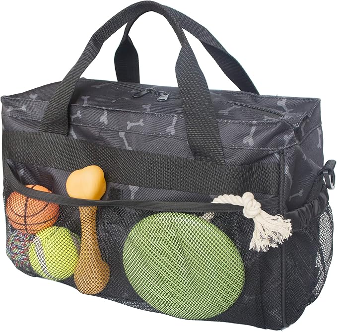 MYDAYS Dog Travel Bag, Pet Luggage Suitcase Weekend Tote Carrier with Collapsible Bowl, Pet Luggage Suitcase Weekend Tote Carrier with Collapsible Bowl (Black)