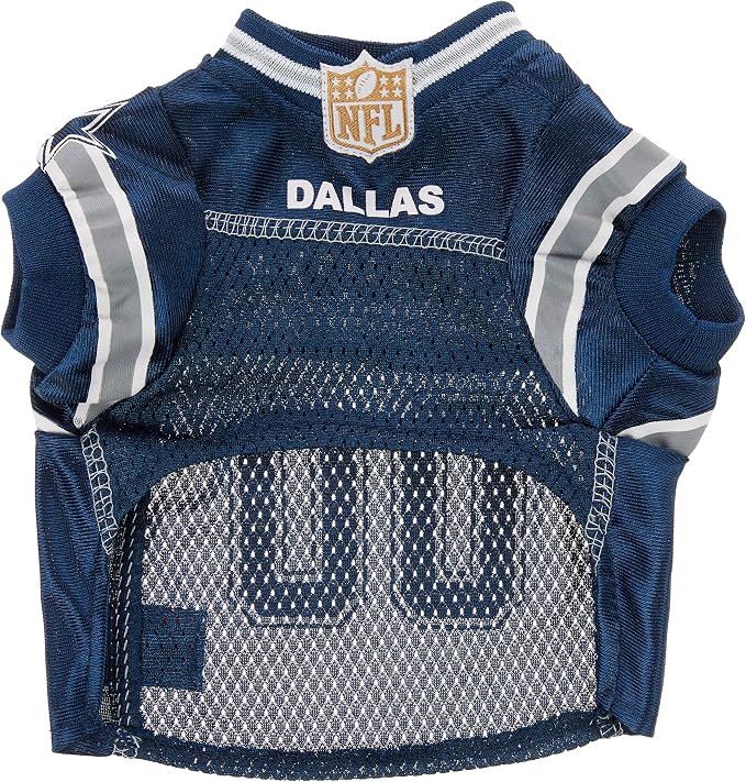 Pets First NFL Dallas Cowboys Dog Jersey, Size X-Small, Football Shirt Costume for Pet, Dog Sports T-Shirt, NFL Team Clothing for Cats, Licensed Pet Apparel Available in 7 Sizes and 32 Teams