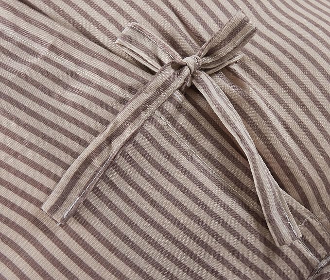 Brilliant Sunshine Latte Grey Paris & Toile Ruffle Pillowshams Set, 18"x18" | Patchwork Design with Ruffles, Quilted Pillow Covers, Washable Throw Cushion Cases for Couchs and Beds, Pack of 2