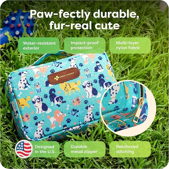 KeepGoing Pet First Aid Kit for Dogs & Cats, 99 Pc. Travel Emergency Kit | Dog & Cat Travel Accessories for Car, Camping & Hiking, Pet Essentials & Supplies