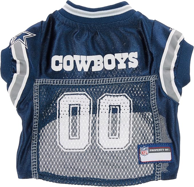 Pets First NFL Dallas Cowboys Dog Jersey, Size X-Small, Football Shirt Costume for Pet, Dog Sports T-Shirt, NFL Team Clothing for Cats, Licensed Pet Apparel Available in 7 Sizes and 32 Teams