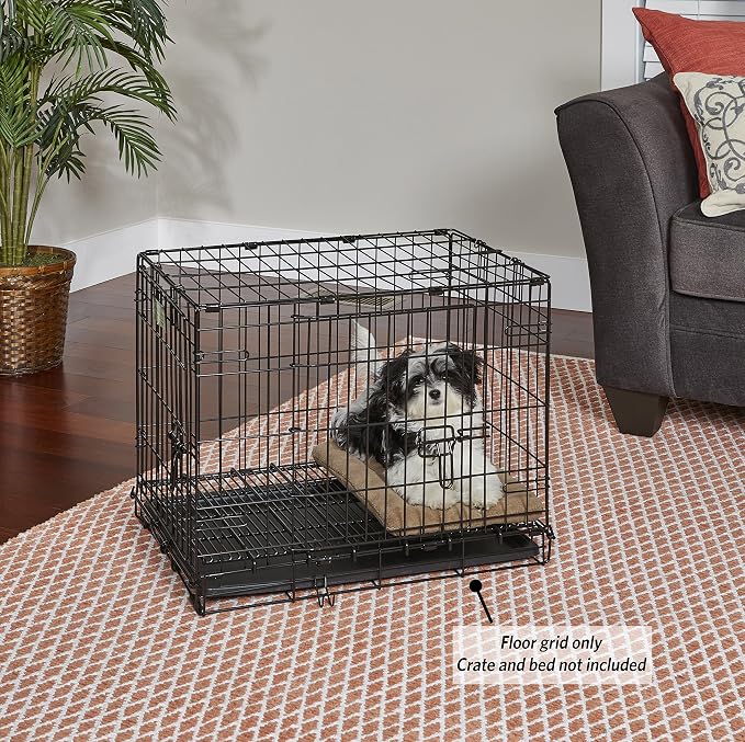 MidWest Homes for Pets Floor Grid for Dog Crate; Elevated Floor Grid; Fits Models 1324TD, 1524, 1524DD, 424, 424DD, 1924, 1924DD, 1624 Curved Slide Bolt Latch, 1624DD Curved Slide Bolt Latch