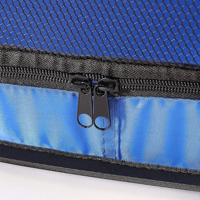 Beatrice Home Fashions Portable, Collapsible, Pop Up Kennel Travel Cat and Dog Crate, 32.5" L x 19.5" W x 19.5" H, Blue (Pack of 12)