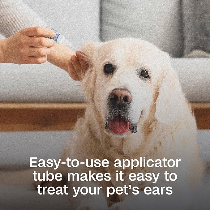 ADAMS Ear Mite Treatment for Dogs, Cats, Puppies & Kittens, Kills Ear Mites On Contact, Ear Drop Relief for Dogs and Cats Suffering from Ear Mites, Soothing Aloe and Lanolin Formula, 0.5 Fl oz
